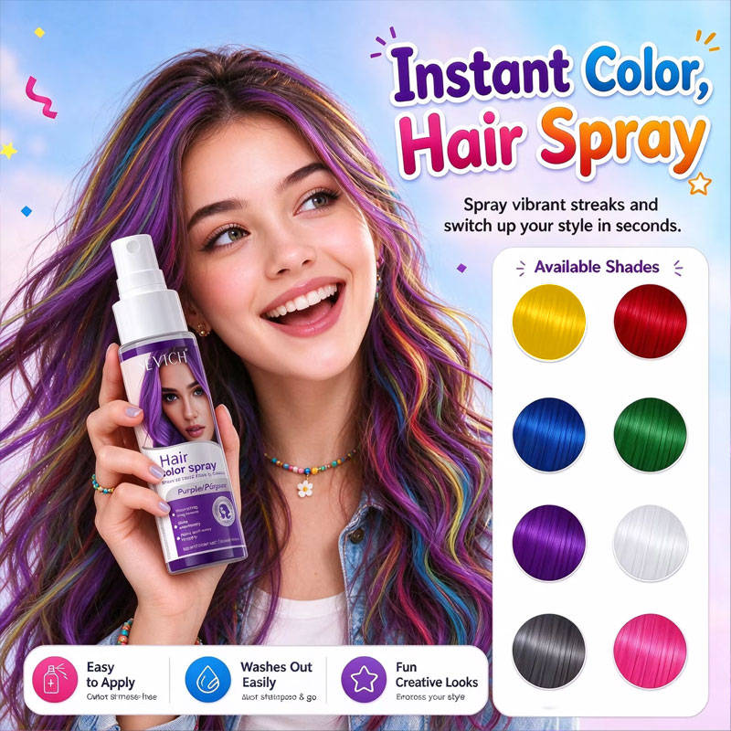 Temporary Hair Color Spray For - Hair Spray Color ulasan dan harga