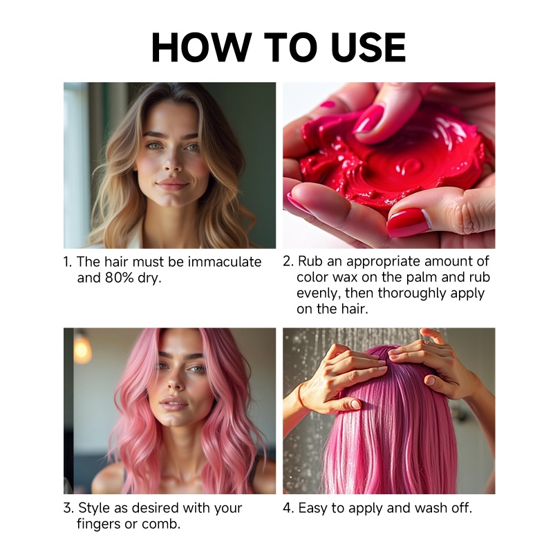 Hairs Dyed Mud Hair Colour Wax - Hair Spray Color ulasan dan harga