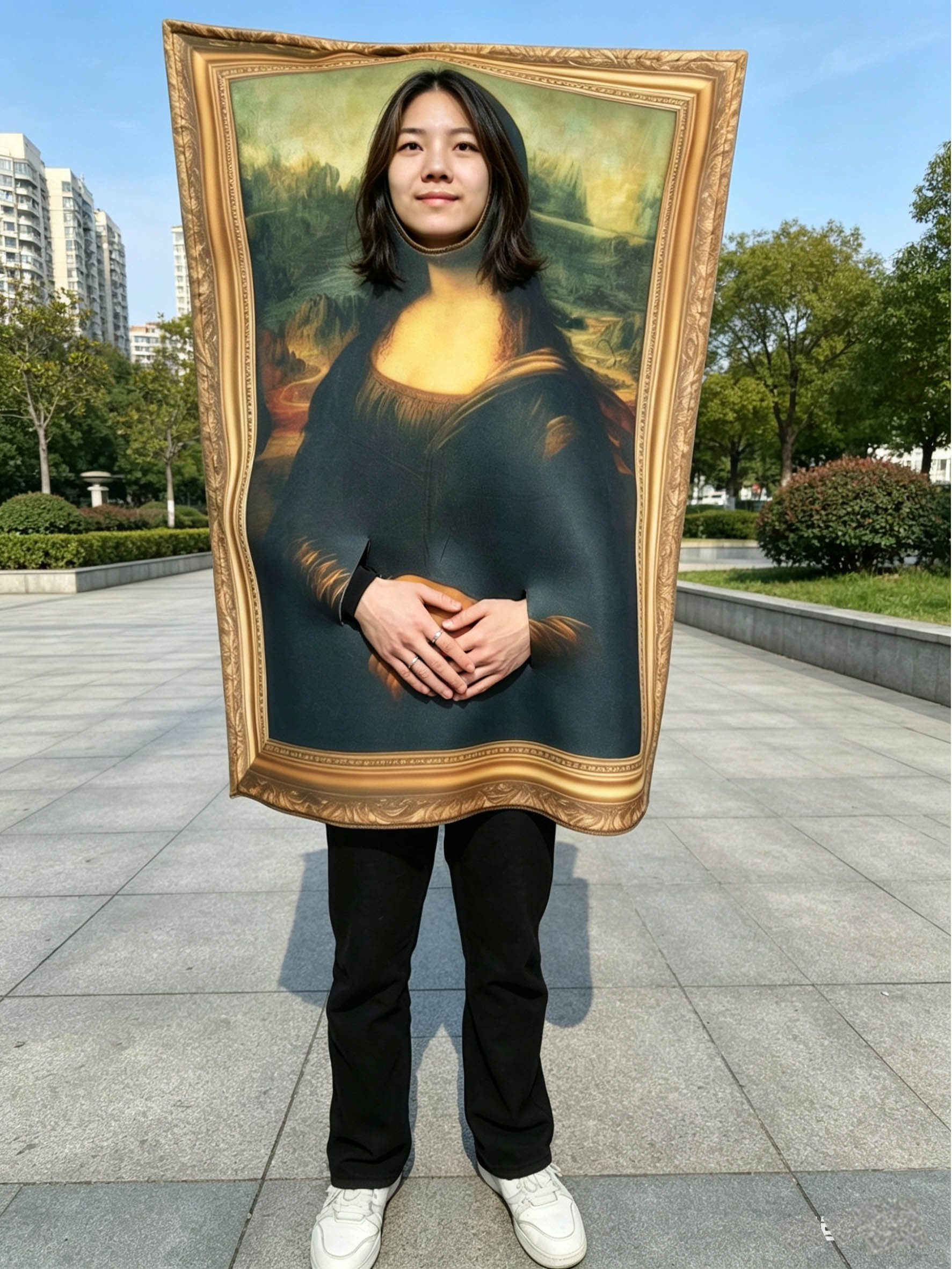 Halloween Mona Lisa Smile Cosp - Cosplay Prop Paint ulasan dan harga